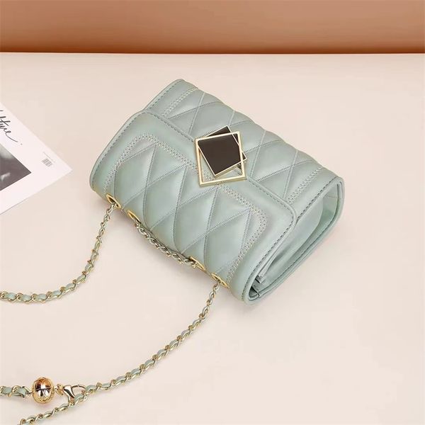 

Fashion genuine leather Handbags Luxury Designer Bags High Quality Girls Handbags Womens Chain Crossbody shoulder Chain, Offwhite