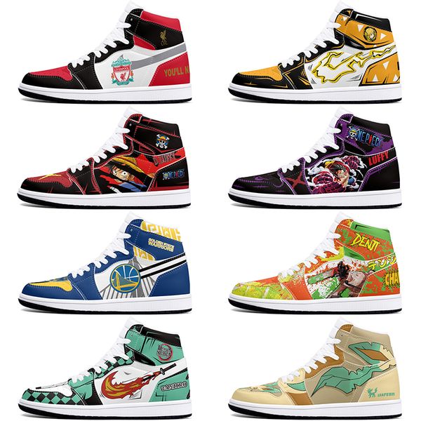 

New diy classics customized shoes sports basketball shoes 1s men women antiskid damping anime fashion customized figure sneakers 421950