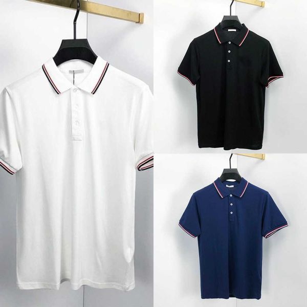 

men's polos polos classic letter embroidery striped pattern fashion men's polo shirts custom casual short sleeves m-3xls to 2xl, White;black
