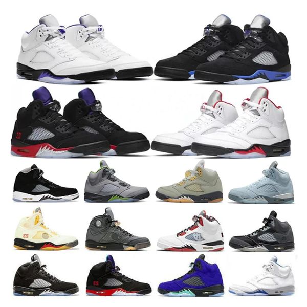 

jumpman 5 5s men basketball shoes stealth raging bull white cement alternate fire red blue mocha cardinal designer trainers sneakers