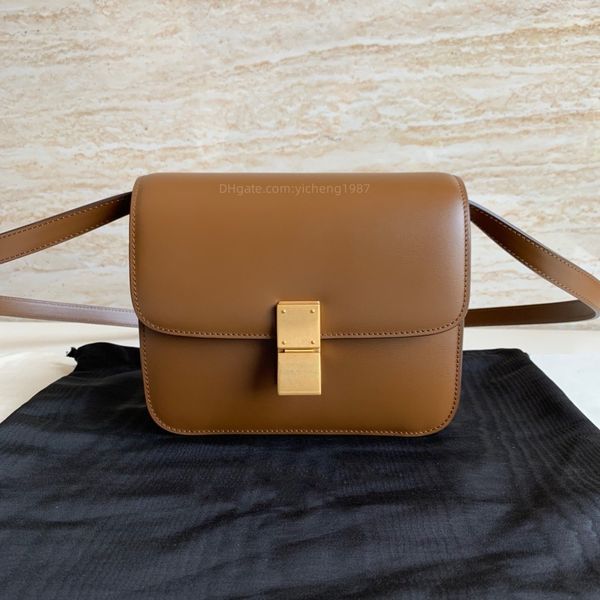 

10a tier mirror quality luxurys designer bag women medium purses 18.5cm teen polished cowhide leather shoulder crossbody classic khaki box b, Black;red