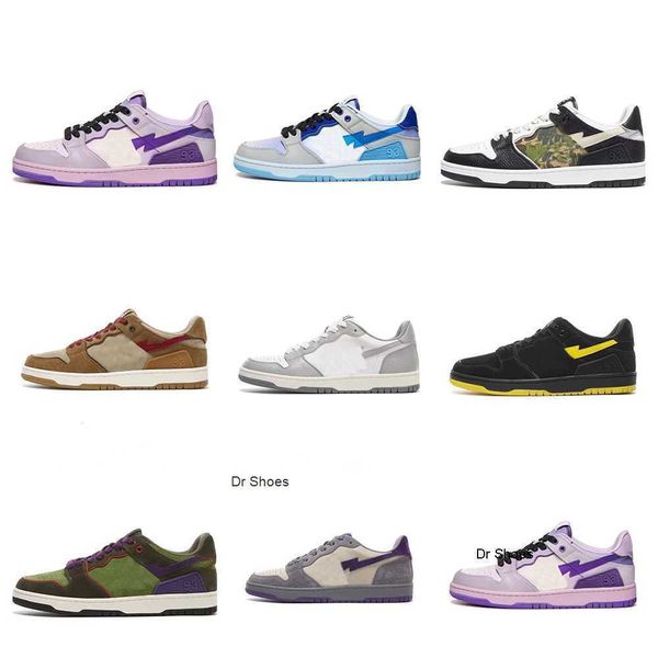 

designer bapestar sk8 mens casual shoes luxury skateboard tide sneakers trendy classic womens trainers camouflage stick grey black