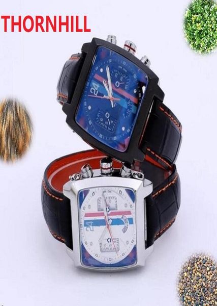 

relogio luxury square designer leather watch mens 43mm sapphire men day date automatic movement mechanical watches sweeping mo9804919, Slivery;brown