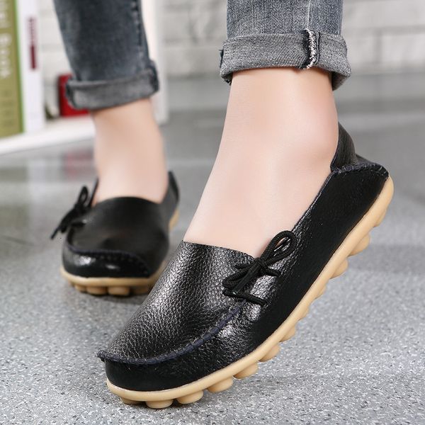 

dress shoes women sneakers summer casual solid colors comfort flats slipon shallow fashion footwear loafers zapatos de mujer 230407, Black