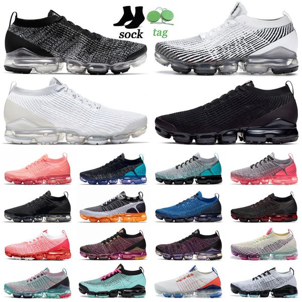 

authentic fk-2018 fly knit running shoes flynit sneakers mens womens stone mauve pure platinum team red oreo grey blue white trainer b0, White;red