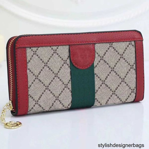 

wallets women designer wallet fashion luxury ophidia long wallets inside zipper clip pocket 48/23, Red;black