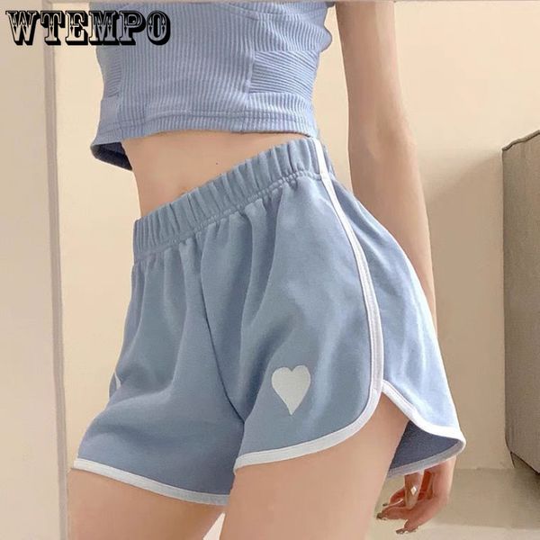 

womens shorts wtempo embroidered sports casual home summer thin loose fashion harajuku wide leg 230408, White;black