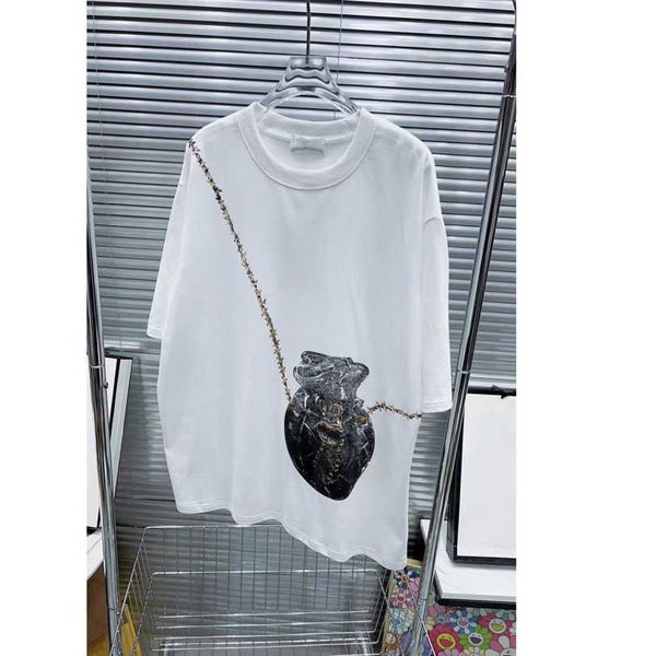 

23ss white t-shirts womens men t-shirt tee designer clothes women round neck bag doodle printing short sleeve t-shirt clothes a1