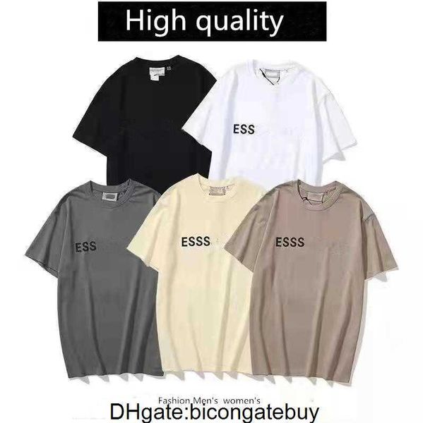 

tees ess t shirts mens t-shirts women designer cottons man s casual shirt luxurys clothing street shorts sleeve clothes fch8, White;black