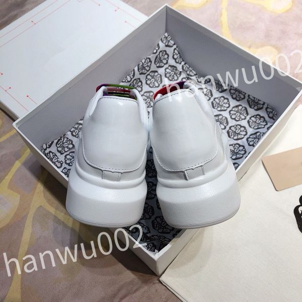 

2023 designer casual shoes woman shoe leather lace up men fashion platform sneakers white black mens womens