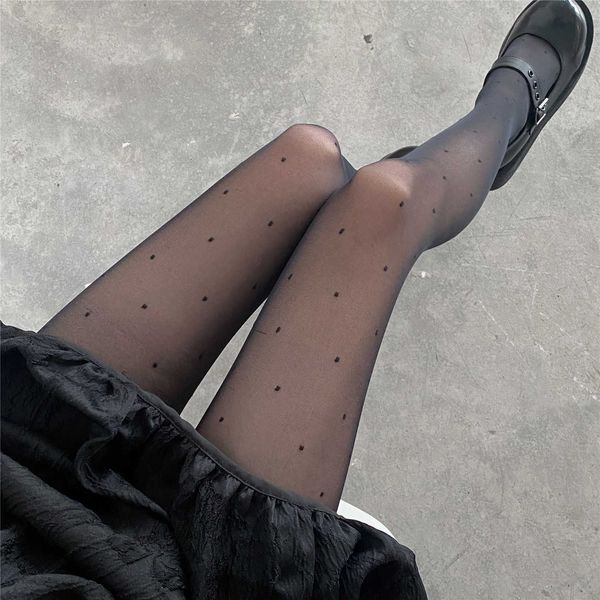 

5 pc socks jk style lolita thin transparent silk stockings women' summer pantyhose unqiue design socks jacquard female tights z0407, Red;black