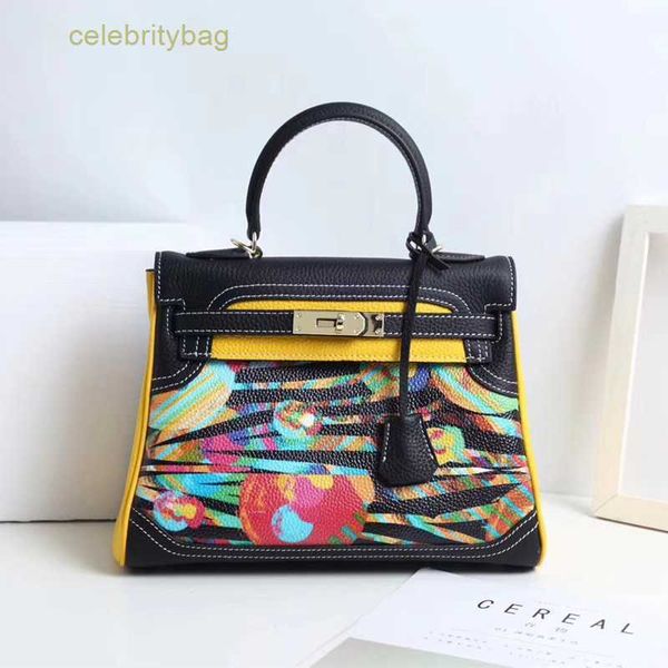 

designer kelyss handbags hemrres fashionable graffiti colorful painting contrasting colors sh eadbandl ayerc owhidel ycheep atternp ortableo