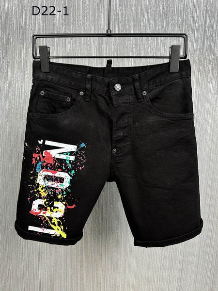 

men denim cool guy designer shorts jeans embroidery pants holes trouser dsq2 d2 dsquared2 dsquared 2 italy size 44-54 #d22, Blue