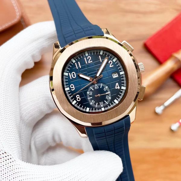 

men's aaa nautilus watch designer movement watches watch for men montre automatic luxury classic sports rubber strap 42mm yellow luxury, Slivery;brown