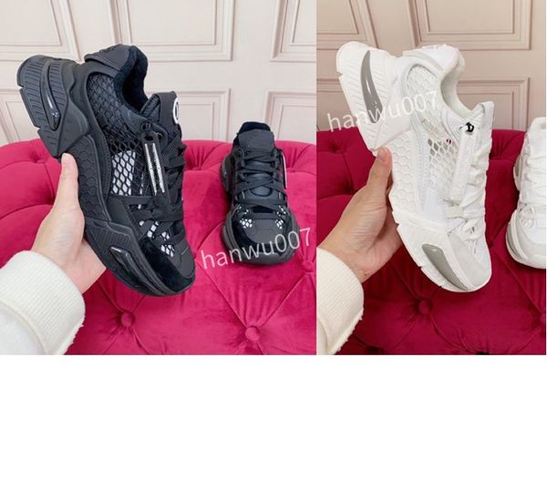 

2023brand women fashion designer shoes runner trainers suede leather low-cut shoes black white slip-on casual shoes