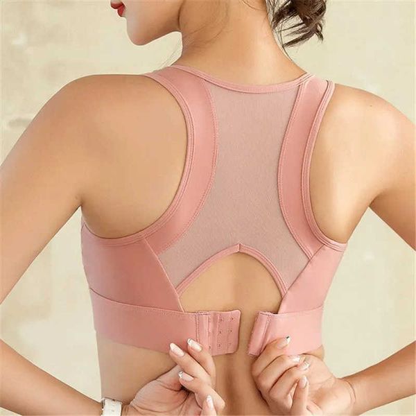 

yogatanks bras high-strength shockproof large size mesh beautiful back yoga running fitness sports underwear women's thin hollow bra, Black;white