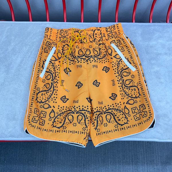 

23ss summer europe bandana paisley beach shorts men swimwear swimming fashion polyester middle pants jogging bottoms trunks blue