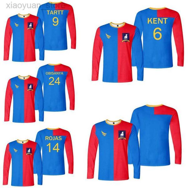 

men's t-shirts ted lasso season 3 afc richmond football jersey obisanya kent tartt rojas cosplay long sleeve t shirt women men graphic, White;black