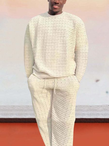 

men's tracksuits men's 2-piece winter solid color sportswear men's long sleeved t-shirtpants clothing 230408, Gray