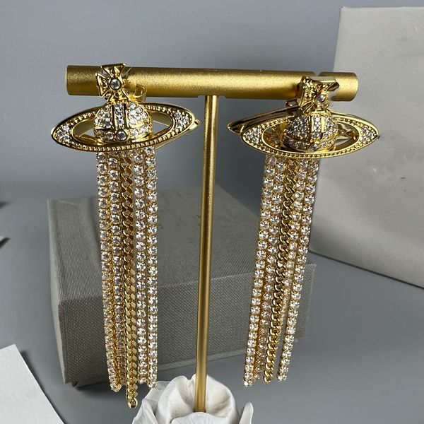 

designer trend stud earrings vivian luxury women fashion jewelry earing metal pearl earring cjeweler westwood woman 34dsewds, Golden;silver
