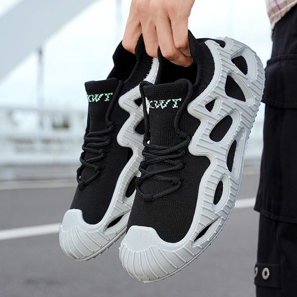 

dress shoes men fashion casual spring autumn sports novelty women walking breathable wear socks couples large 3546 230407, Black