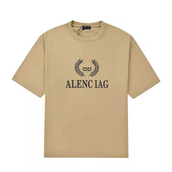 

all-match balencigas mens casual t shirts loose designer letter t-shirt pattern printed short sleeve for men and women couples tees 6 color, White;black
