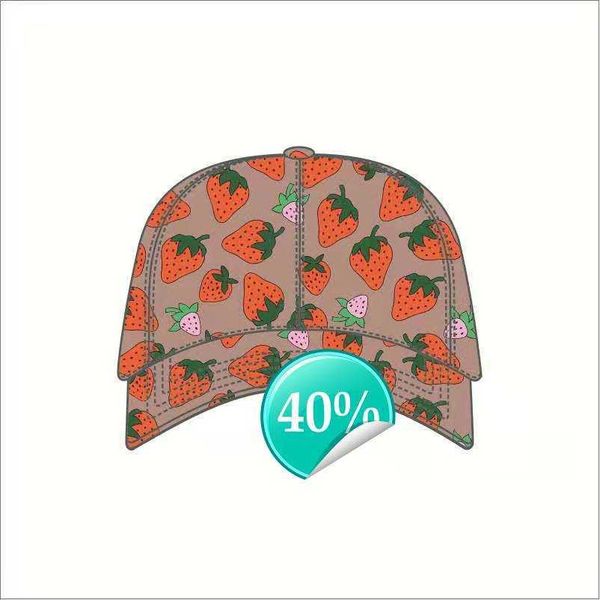 

2023yearh quality strawberry baseball caps man's cotton cactus classic letter ball caps summer women sun hats outdoor adjustable snapba, Blue;gray