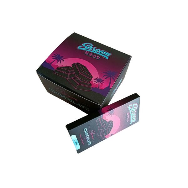

customize shroom bros mushroom chocolate bar packaging boxes 3.5g with 15grids compatible chocolate mold 10pack master boxes