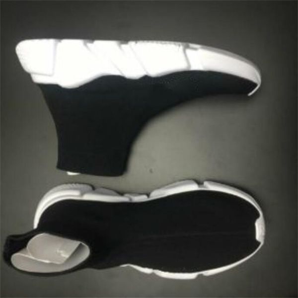 

fashion luxury socks boot speed trainer casual shoes sneakers race runners for men women designer sports shoes boots 36-45, Black