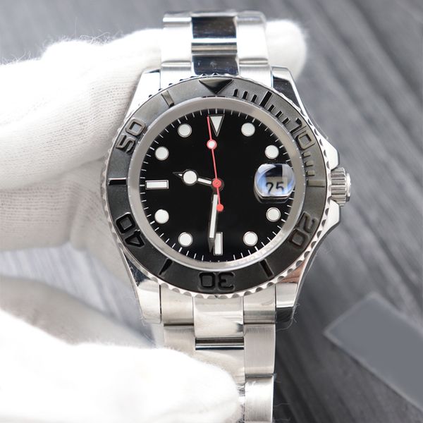 

Men's watches Dhgate automatic mechanical watch 40mm blue dial rubber/stainless steel strap sapphire mirror waterproof diving luminous Montre De Luxe watches gift