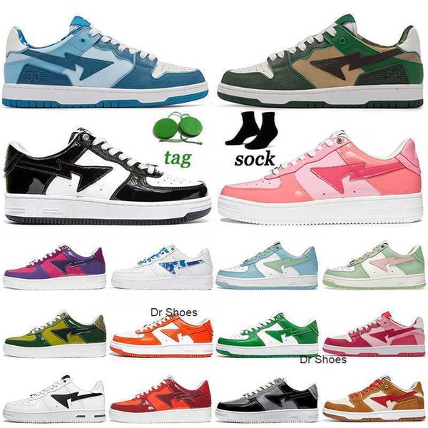 

2023 bapestas baped men women casual shoes sneaker bapesta fashion sk8 sta camo black white green red orange camouflage trainer sports