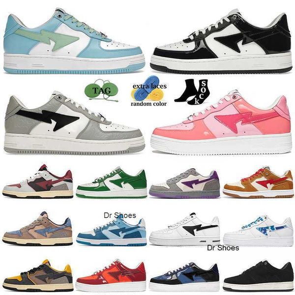 

2022 bapestas baped men women casual shoes sneaker bapesta fashion sk8 sta camo black white green red orange camouflage trainers sports
