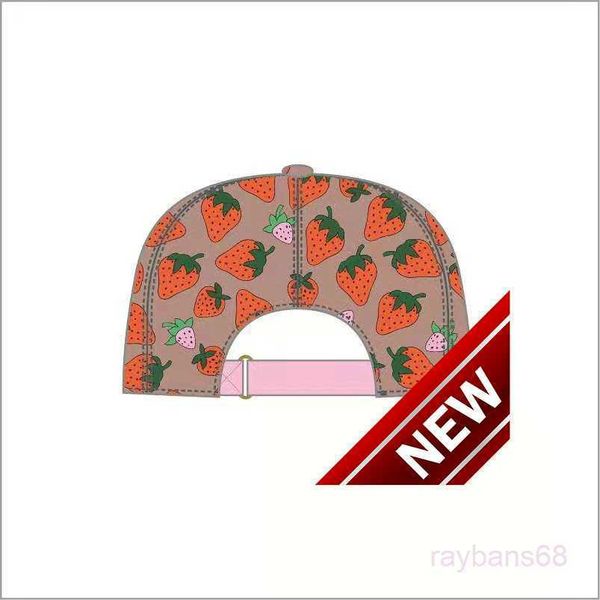 

quality 23ss strawberry baseball caps man's cotton cactus classic letter ball summer women sun hats outdoor adjustable snapback cap1333, Blue;gray