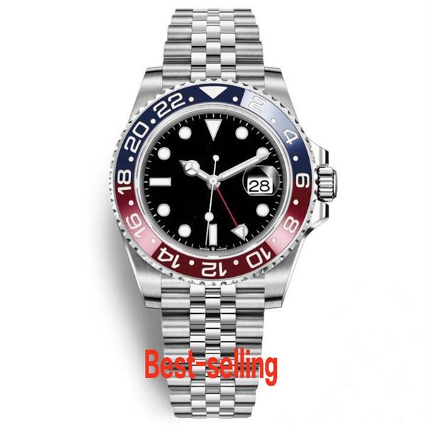 

men's watch mechanical automatic basel red pepsi fashion retro sports casual blue luminous business waterproof multifunct2476, Slivery;brown