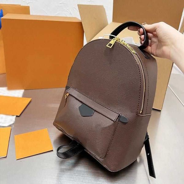 

luxury designer school bag palm mini spring backpack women leather shoulder messenger shopping bags purses satchel tote m44873