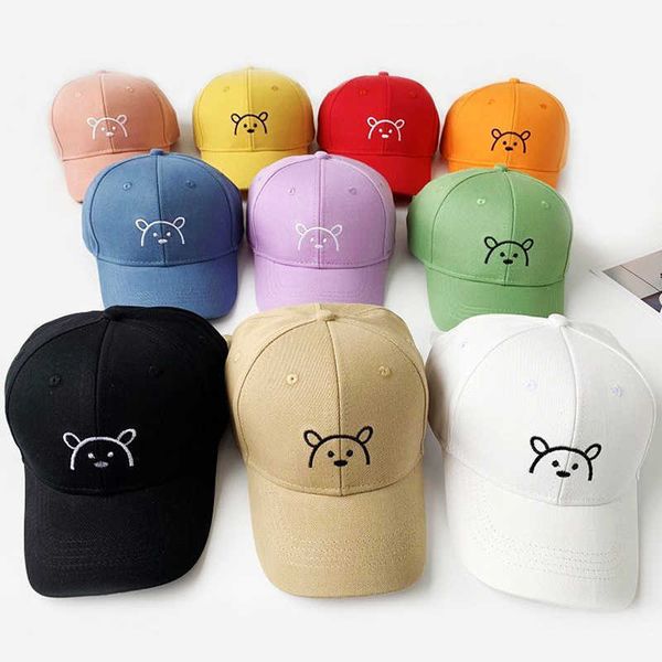 

caps hats 1pc children solid color baseball cap baby sun hats kids cotton breathable hat boys girls adjustable caps cute bear embroidered w0, Yellow