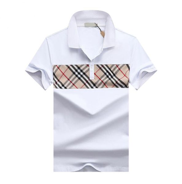 

summer men's short sleeve t-shirt 100 cotton polo shirt simple foreign trade original single high-end embroidery m t-shirt, White;black