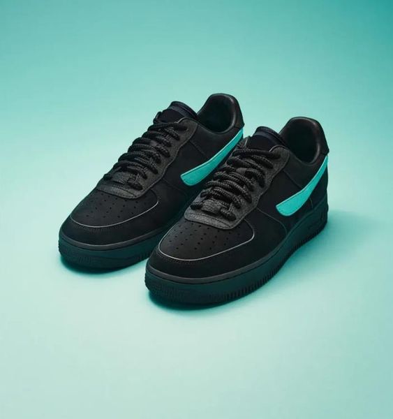 

af1 release authentic shoes & co. x air 1 low dz1382-001 black/multi-color men women sports sneakers with original box