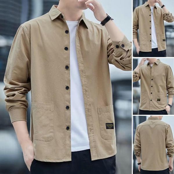 

men's casual shirts autumn long sleeve single sweatwicking korean men's autumn shirt men's school 230408, White;black