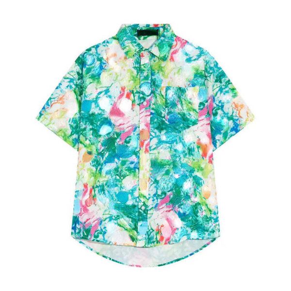 

fashion flower shirt mens hip hop cardigan jacket summer loose polo shirts designer tshirt women oversize comfort sweatshirt, White;black