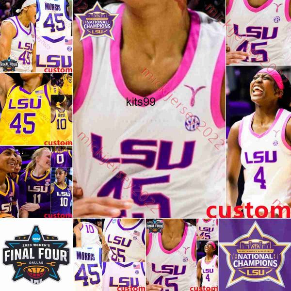 

angel reese lsu tigers womens basketball jersey last-tear poa flau'jae johnson kateri poole jasmine carson hannah gusters alexis morris, Black;red