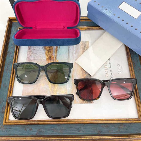 

luxury designer summer sunglasses square ins net red matching size of the same plate gg1175, White;black