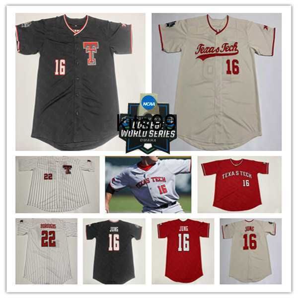 

custom college texas tech ttu baseball jersey josh jung jace owen washburn cole stilwell ty coleman kurt wilson parker kelly hudson white, Blue;black