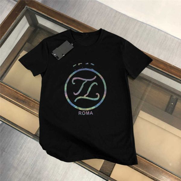 

fashion men's t-shirts luxury design 2023 fendyity men's t-shirt retro decorative feel soft anti-wrinkle letter printing casual co, White;black