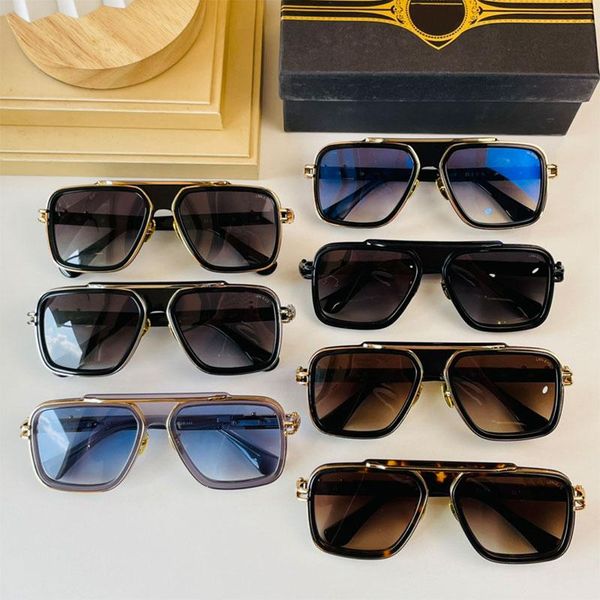 

2023 tura eyewear men women designer sunglasses dita grand lxn evo 403 metal minimalist retro mach collection sunglasses new design masonry, White;black