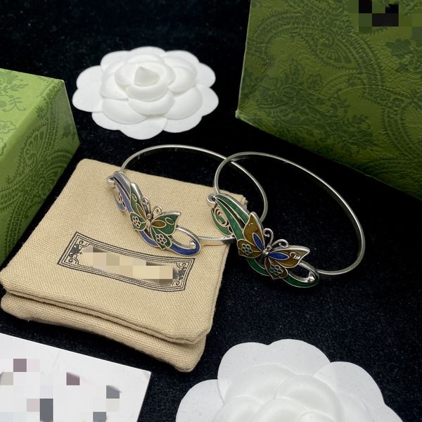 

Chic double letter charm bracelet gift box embosed Stamp bracelet for women's 18k gold party anniversary 05