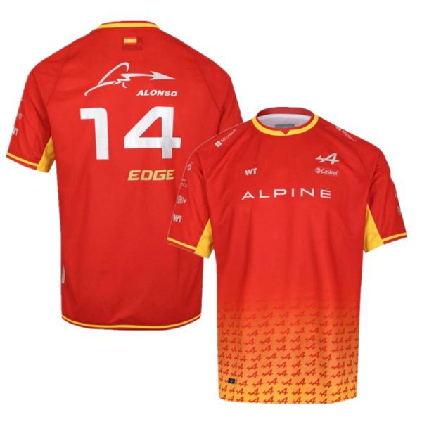 

alp t-shirts f1 alpine men's formula one polo shirts pit grand prix motorcycle fast dry riding clothes w63c, White;black
