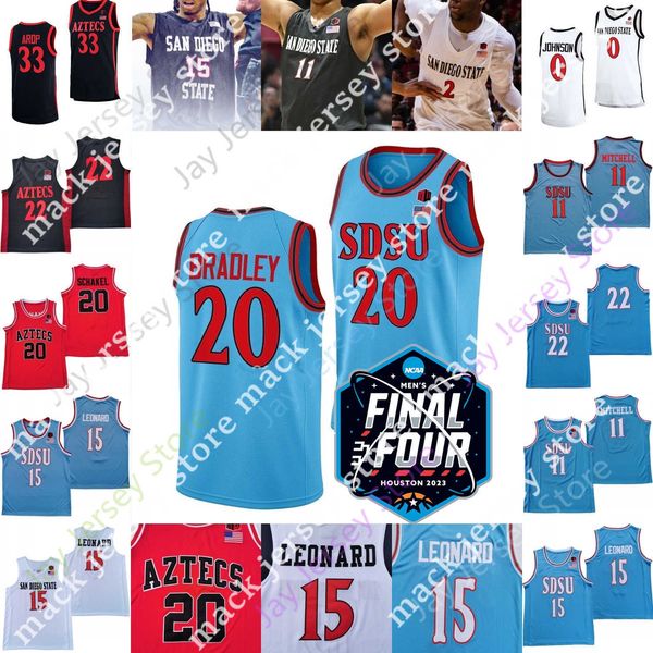 

2023 final four 4 jersey college san diego state aztecs sdsu basketball ncaa matt bradley darrion trammell leonard butler jaedon ledee parri, Black;red