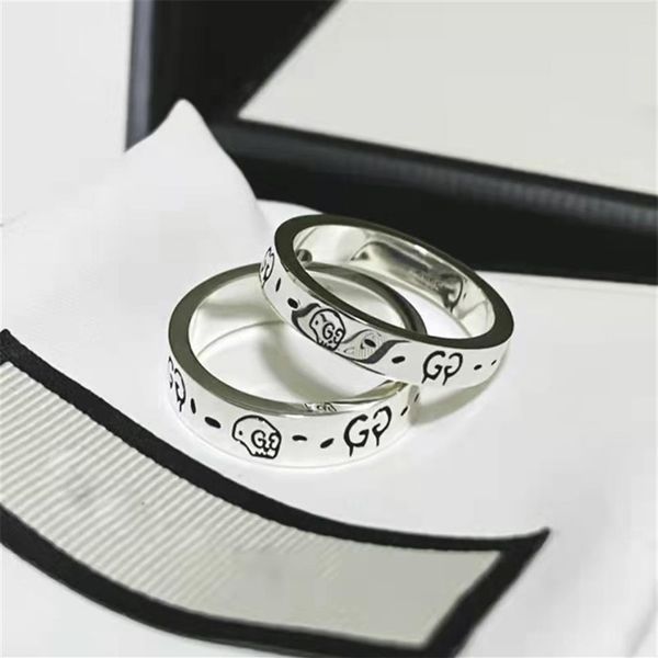 

72% off designer silver pure white copper elf double g couple non fading female ring jewelry213u