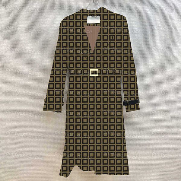 

street ff fendyity style letters womens fashion trench coat ins vintage long sleeve coats coat, Black